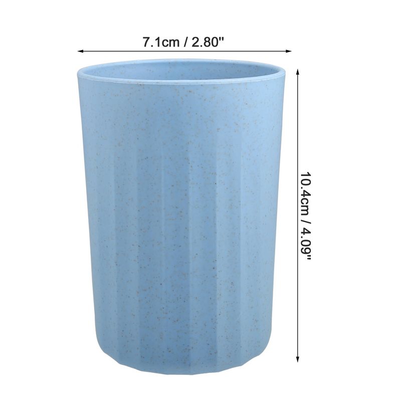 Unique Bargains Bathroom Tumbler with Smooth Lines Wheat Straw Cup for Bathroom for Toothpaste 4.09''x2.80'' 1Pc, 4 of 7