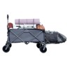 FURNIinspire Outdoor Serving Carts Collapsible Folding Wagon 300L Collapsible Wagon with Tailgate All-Terrain Wheels, Gray, 49.02"*22.05"*35.04" - 4 of 4