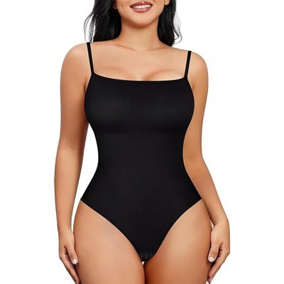 NEBILITY Shapewear Waist Trainer Bodysuits Women Clothing Tummy Control Seamless Full Body Shaper Square Neck Jumpsuits Top