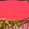 CAVINAS Modern Hourglass Patio Side Table with Open Cage Design, Powder-coated Iron Frame Outdoor Accent Tables, Modern Outdoor End Table for Patio - 3 of 4