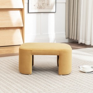 SEYNAR Modern Velvet Rectangle Accent Ottoman - 1 of 4
