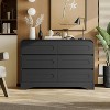 SOLACEFURNITURE 47" Wide 6 Drawers Dressers, Wood Closet Clothes Storage Dressers Organizer for Bedroom - 4 of 4