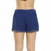 Riviera Sun Womens Denim Look Casual Shorts with Elastic Waist and Drawstring - 3 of 3