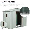 Acekool 6x5 FT Outdoor Metal Storage Shed with Window, Sliding Lockable Doors, Vents, Galvanized Steel - 3 of 4