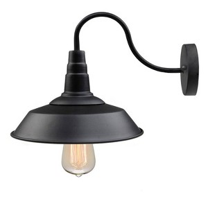 LNC Pict 10.2-in W 1-Lights Matte Black Bell Dome Farmhouse Wall Lights - 1 of 1