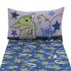 Star Wars The Child Cutest in the Galaxy Blue, Green, and Gray 2 Piece Toddler Sheet Set - Fitted Bottom Sheet and Reversible Pillowcase - 4 of 4