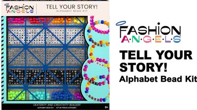Fashion Angels Tell Your Story - Kit de actividades para hacer pulseras de  cuentas del alfabeto con más de 1,500 cuentas y estuche organizador de