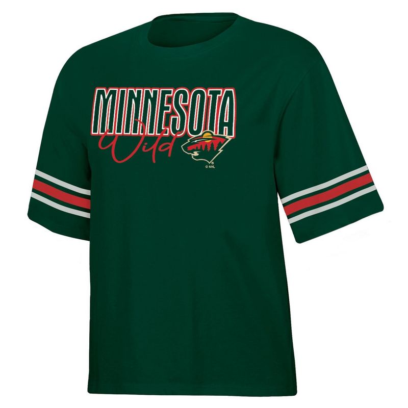NHL Minnesota Wild Women&#39;s Relaxed Fit Fashion T-Shirt, 1 of 4