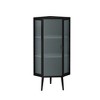 22.25'' Floor Coner Cabinet,Three Tiers with Tempered Glass Doors and Storage Shelves - 4 of 4