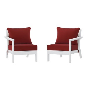 WestinTrends Avalon Outdoor Patio HDPE Loveseat Sofa with Patio Cushions - 1 of 4