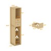 FUFU&GAGA Light-colored Multi-functional Small Bathroom Cabinet Freestanding Cabinet: Multiple Storage Methods, Space-saving, with Mirror - 3 of 4