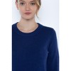 JENNIE LIU Women's 100% Pure Cashmere Long Sleeve Crew Neck Pullover Sweater - 3 of 4