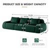 114" Modular Sectional Sofa Flannelette 3-Seater Deep Seat Buckle No Assembly Green - 4 of 4