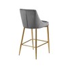 Meridian Furniture,Karina Grey Velvet Stool, Set of 2 - 2 of 4