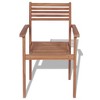 vidaXL Stackable Patio Chairs - Set of 4 | Built from Solid Teak Wood | Suitable for Homes, Offices, and Outdoor Spaces - 4 of 4