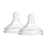 Dr. Brown's Options+ Wide-Neck Baby Bottle Nipple - Level 3 - Fast Flow - 2pk