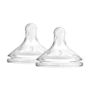 Dr. Brown's Options+ Wide-Neck Baby Bottle Silicone Nipple - Level 3 - Fast Flow - 6 Months+ - 2pk