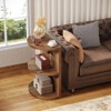 Hommoo 3-Tier Half-Round End Table, Semi-circular Side Table for Living Room - 3 of 4