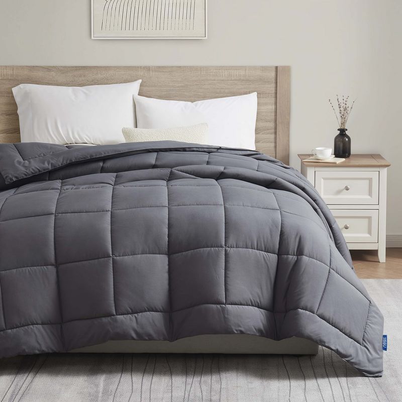 Nestl Premium Quilted Down Alternative Comforter with Corner Tabs, All Season Comforter Duvet Inserts, 1 of 10
