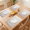 REGALWOVEN Farmhouse Placemats Set of 6 Plastic Placemats for Dining Table Decor Washable Kitchen Table Mat with Rhombic Pattern - 3 of 4