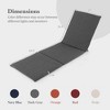 Costway 1/2 PCS Outdoor Chaise Lounge Cushion with Hook & Loop Fastener Fixing Straps Patio Dark Gray - 2 of 4