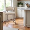 Starlight Canyon Home,Brown Upholstered Counter Stool – Bar Height Seating for Kitchen Island - 3 of 4