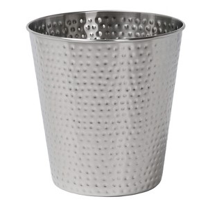 happimess Axel Modern Minimalist Hammered Steel 2-Gallon Wastebasket - 1 of 4