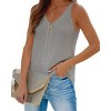 Women's Deep V-Neck Cable Knit Vest Casual Sleeveless Sweater Tank Top - 3 of 4