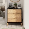 COZAYH  Farmhouse Nightstand Wood Storage Cabinet Accent Chest - 2 of 4