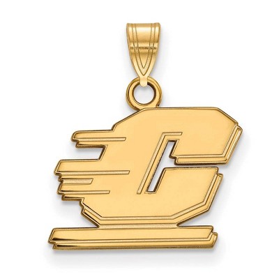 Black Bow Jewelry 14k Yellow Gold Central Michigan Chippewas NCAA Small Pendant