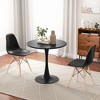 Tangkula 3PCS Dining Kitchen Set Modern Round Dining Table Chairs for Small Space - 2 of 4