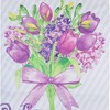 Northlight Welcome Purple Floral Bouquet Outdoor House Flag 28" x 40" - 4 of 4