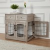 Dog Crate Furniture,Wooden Dog Crate End Table,39.43 Inch Dog Kennel with Drawers - 4 of 4