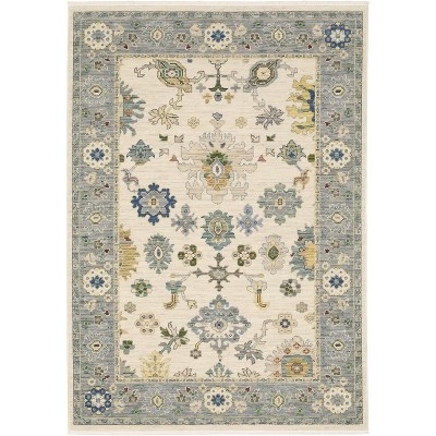 Oriental Weavers Lucca 846H1 Ivory/ Blue Indoor Area Rug - 2'6" x 12'