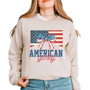 Simply Sage Market American Girly Flag Coquette Sweatshirt - 1 of 4