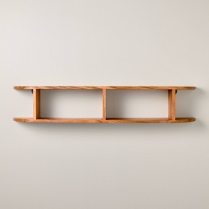 Rounded Edge Two Tier Wood Shelf - Hearth & Hand™ with Magnolia - 1 of 3