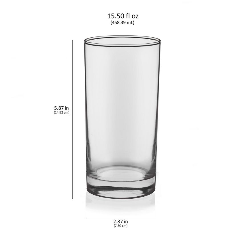Libbey Heavy Base Tumbler Glasses, 15.5-ounce, Set of 8, 3 of 5