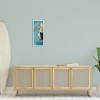Stupell Industries Pelican Bird Over Blue Planked Pattern Animal Painting, 10" x 24" - 2 of 4