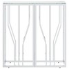 vidaXL Console Table 27.6"x11.8"x27.6" Stainless Steel and Glass - 3 of 4