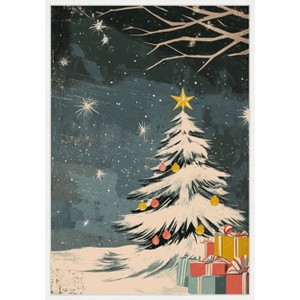Amanti Art Retro Magazine Christmas tree by Pictufy Studio Canvas Wall Art Print Framed 23-in. W x 33-in. H. - 1 of 4