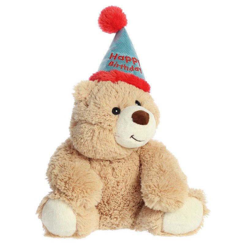 Aurora Sentiment Bear 12" Happy Birthday Brown Stuffed Animal, 1 of 5