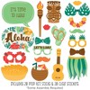Big Dot of Happiness Tropical Luau - Hawaiian Beach Party Photo Booth Props Kit - 20 Count - 2 of 4
