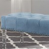 NicBex Upholstered Bench,49 inch Velvet Ottoman with Acrylic Legs for Living Room,Entryway - 4 of 4