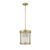 Carnaby 3-Light Pendant - Matte Black Steel with Ribbed Glass, Dimmable, Damp Rated - 2 of 4