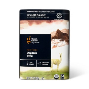 Signature Organic Peruvian Light Roast Ground Coffee - 12oz - Good & Gather™ - 1 of 4