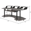 Gulches 83''  Recording Studio Desk - Black/Natural Oak Finish, Keyboard/Stand Storage, Smooth Casters - 4 of 4