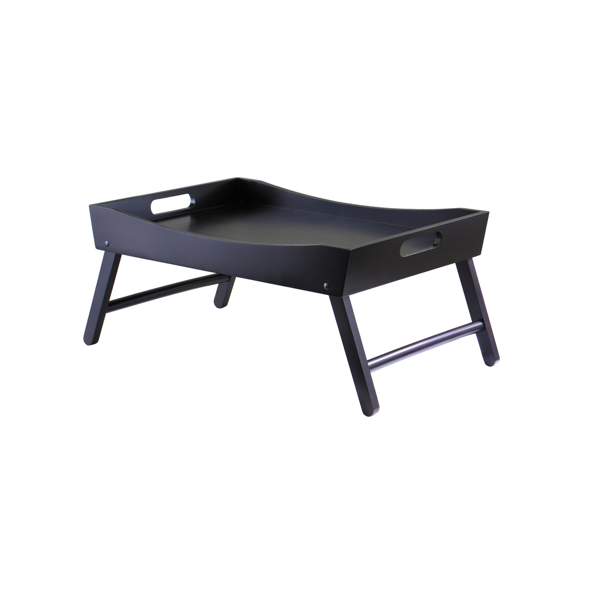 Winsome Benito Breakfast Tray in Espresso Finish: Wood Composite Bed & Serving Tray, Rectangle, 24.41" x 14.96"