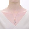 Guili Sterling Silver 18K Rose Gold Plated Cubic Zirconia Pendant Necklace, A Stunning and Timeless Piece for Effortless Glamour and Style - 2 of 3