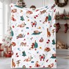 Lomsoe Christmas Throw Blanket Christmas Reindeer Blanket Ultra Soft Flannel Blankets Winter Warm Bed Blankets Xmas Holiday Decor. - 2 of 4
