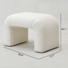 KINWELL 28" Wide Arched Bridge Boucle Upholstered Footstool Ottoman - 4 of 4